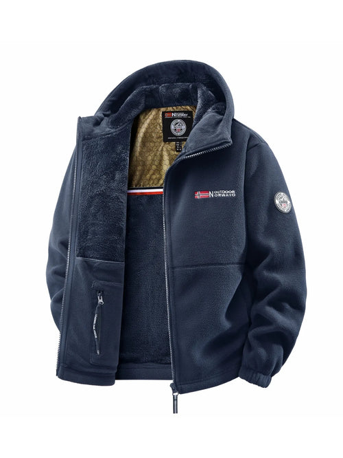 Men's Autumn and Winter Outdoor Hooded Jacket, Suitable for Daily Wear