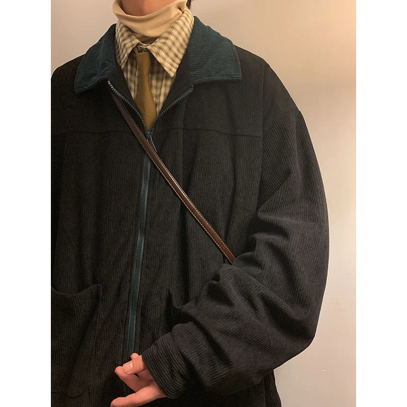 American Style Vintage 2025 Men Bomber Jacket Windbreakers Zipper