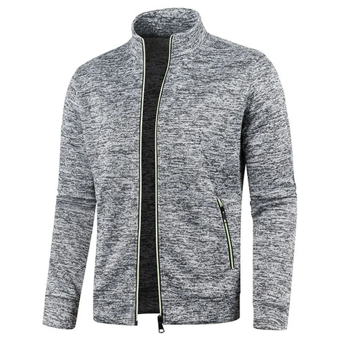 Men Zipper Jackets Standing Collar Sweatshirt Outdoor Streetwear