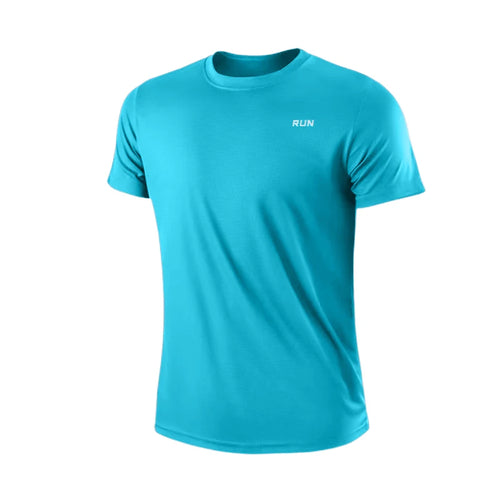 Summer Ice Silk Short Sleeve T-Shirt Men New Quick Dry Breathable Air