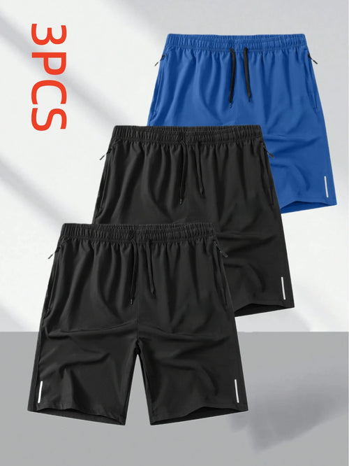 3pcs Casual Shorts Men's Running Sports Shorts Gym Shorts for Men