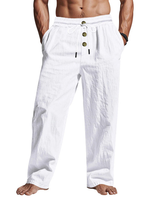 Men's Casual Trousers 2025 Spring/Summer New Man Large Size white