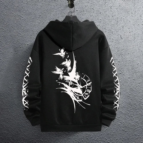 2025 Brand New Black Sweatshirts Autumn Winter Male Daily Casual