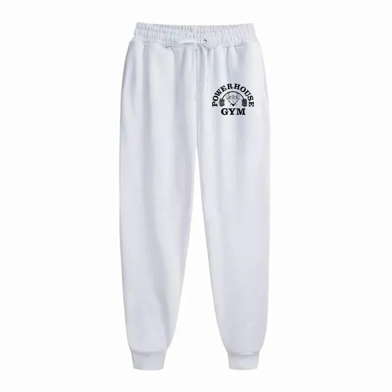 GYM Powerhouse Print Pants Men Casual Sports Pants Running Workout
