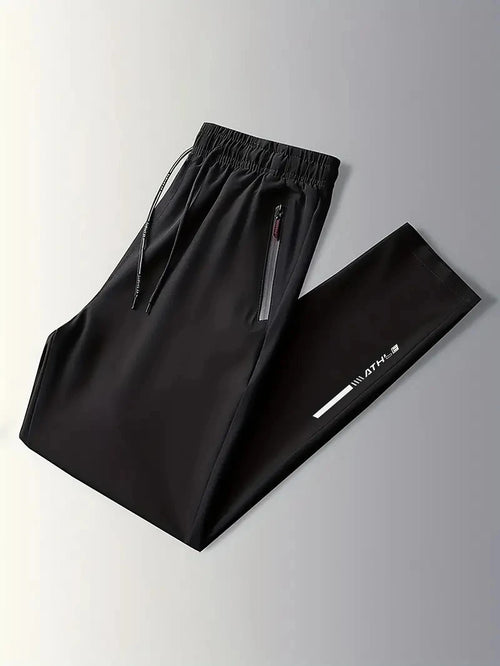 Soft Men's Casual Straight Pants Stretch Elastic Waist Jogger Korean