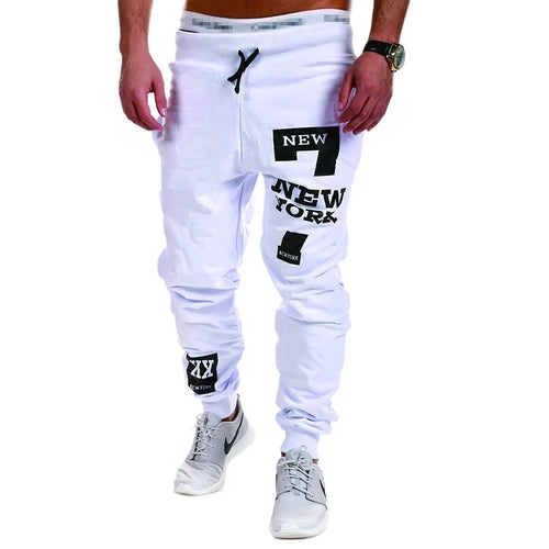 Men's Sweatpants Joggers Trousers Elastic Waist Letter Graphic Prints