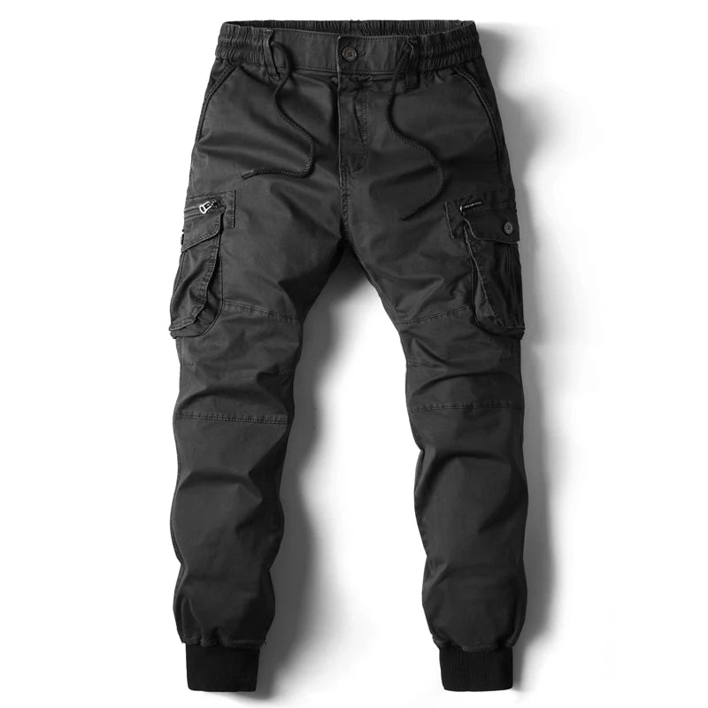 2024 New Cotton Men Cargo Pants Khaki Casual Men Tactical Joggers