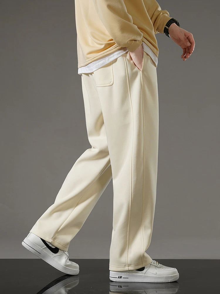 Spring Autumn Men Sweatpants Korean Fashion Sportswear Drawstring Wide