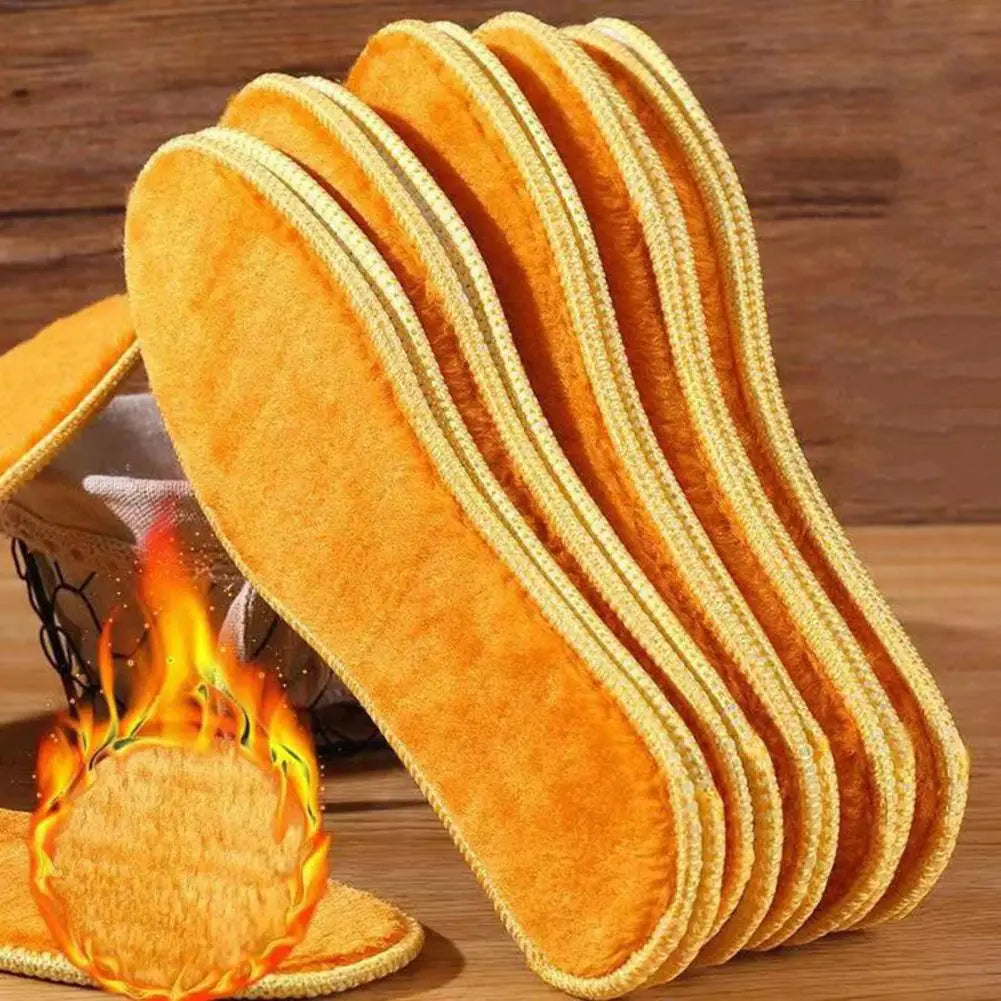 Shoe Insoles Faux Wool Soft Sweat-absorbing Women Men Keep Warm Shoe