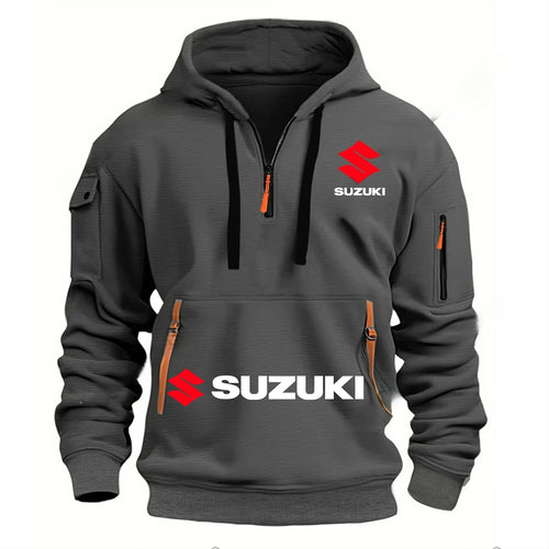 Suzuki Men's Hoodie Outdoor Motorcycle Riding Suit: Soft, Comfortable,