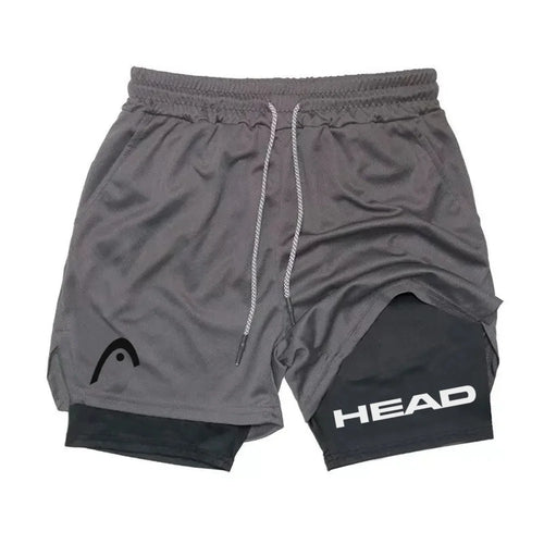 Anime Berserk Head Running Shorts Men Fitness Gym Training 2 in 1