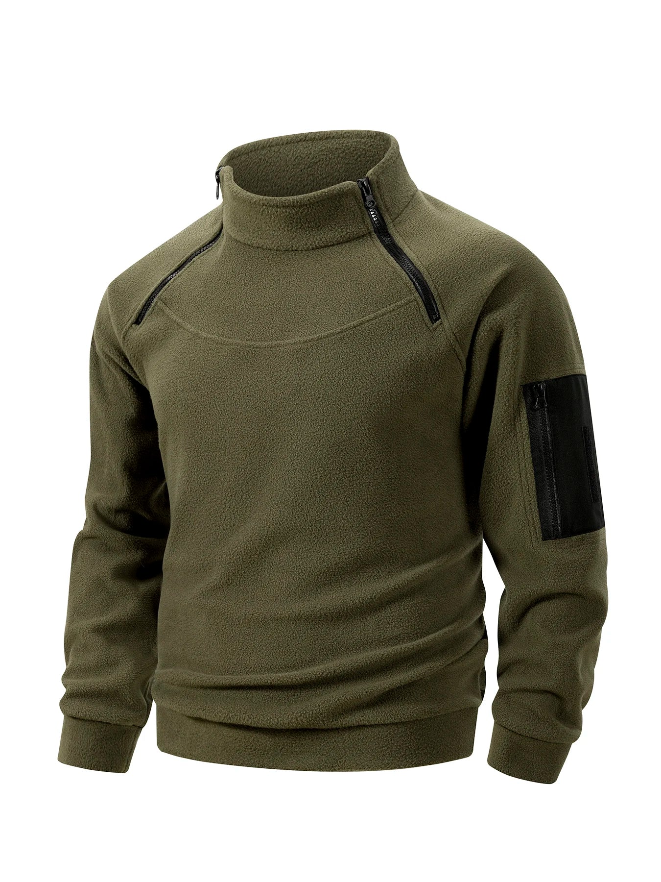 2025 Men's Polar Fleece Outdoor Warm Breathable Tactical Zipper