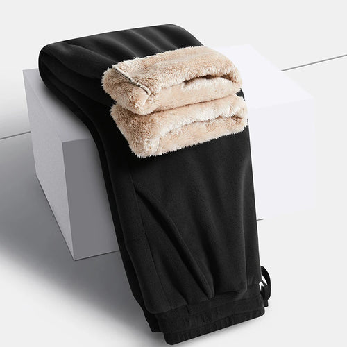 YJKVUR Unisex 2026 Winter New Oversize Pants Men Women Warm Fleece