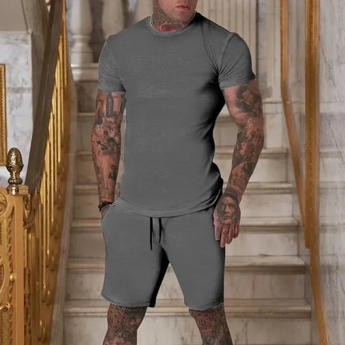 Fashionable and casual summer outdoor sports suit men's breathable