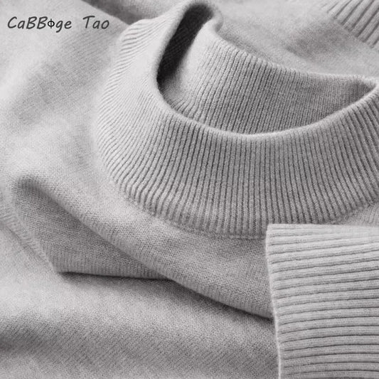 Autumn New Men's Casual Mock Turtleneck Sweater Long Sleeved Warm