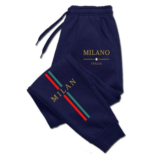 2025 Hot Sale Milan City Printed Jogger Pants Men Women Autumn Winter