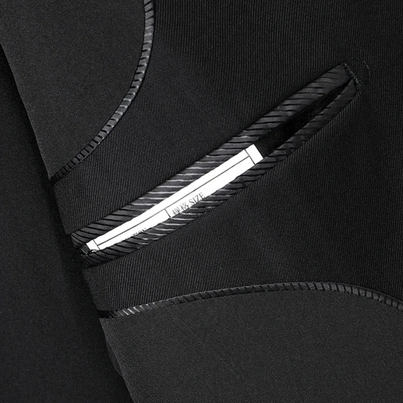 8XL Suit (Blazer+pants) Fashion Business Gentleman Italian Style Slim