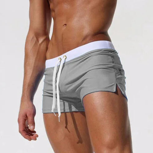 Men's Swimsuit 10 Color Back Pocket Design Quick-drying Beach Men's