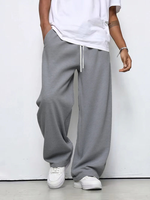 Men's Loose-fit Straight-leg Casual Pants Fashion Korean Wide-leg
