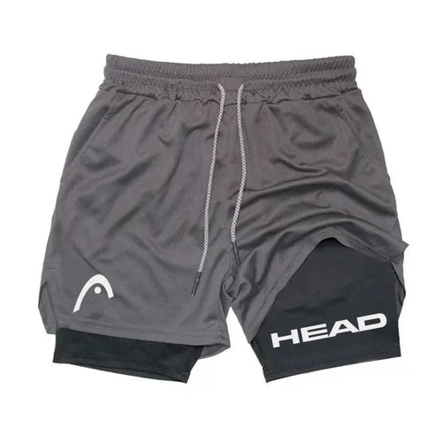 Anime Berserk Head Running Shorts Men Fitness Gym Training 2 in 1
