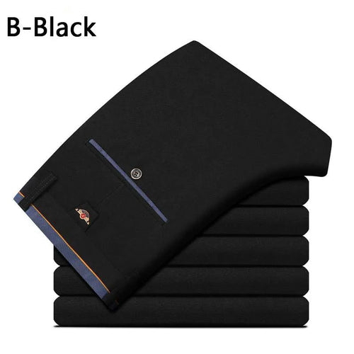 Men's Spring Autumn Fashion Business Casual Long Pants Suit Pants Male