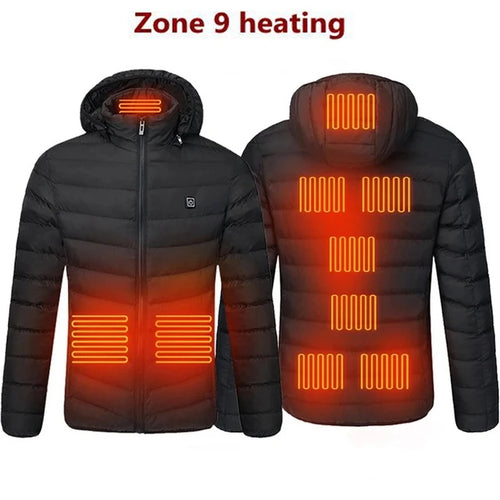 Men Heated Jacket USB Winter Outdoor Electric Heating male bobojaco