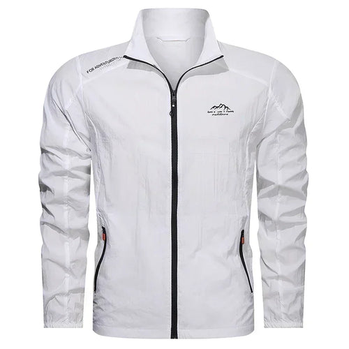 UPF100+ Men Summer Windbreaker Zip Pockets Uv Sun Protection Jackets