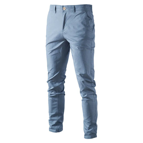AIOPESON Casual Cotton Men Trousers Solid Color Slim Fit Men's Pants