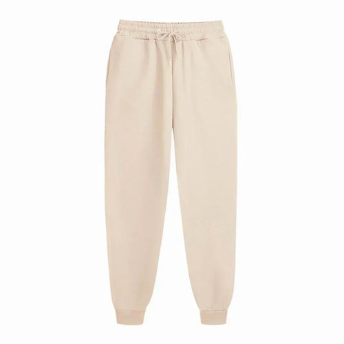 Men's Casual Sweatpants Fleece Sports Pants Unisex Fashion Solid Loose