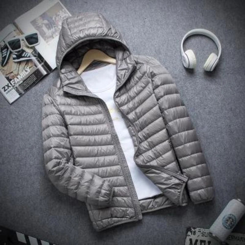 New Autumn And Winter Down Jacket Men's Fashion Hooded Super Light