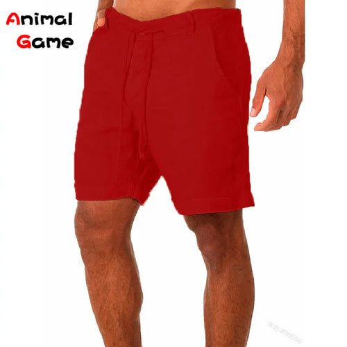 Summer Fashion Mens Linen Shorts Men Cotton Beach Short  New Wild