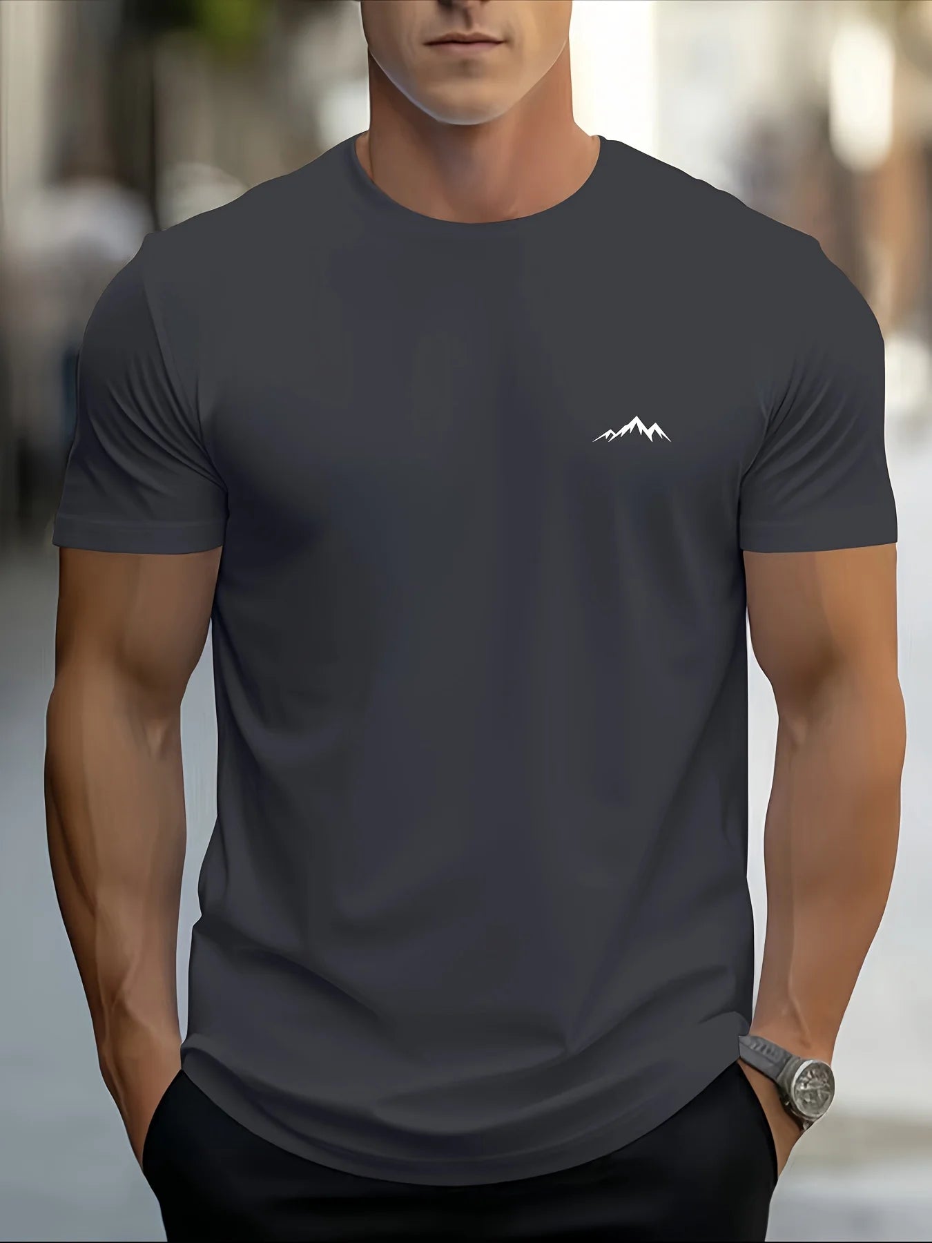 Men's summer 100% pure cotton fashionable casual sports loose mountain