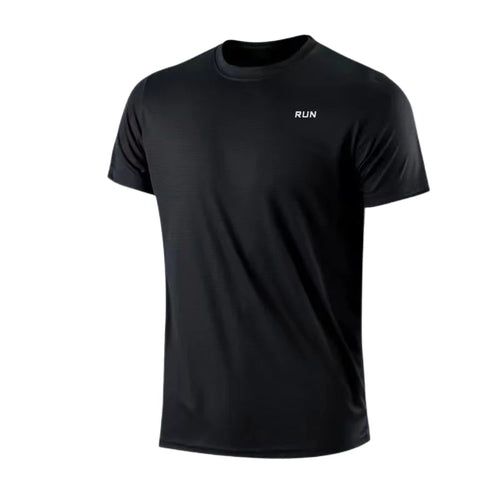 Summer Ice Silk Short Sleeve T-Shirt Men New Quick Dry Breathable Air