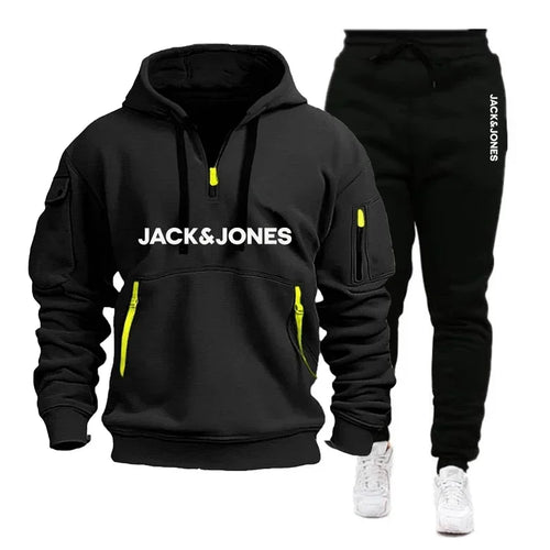 Two sets of men's sportswear for autumn/Winter 2025, including a
