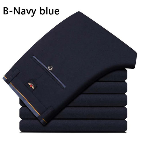 Men's Spring Autumn Fashion Business Casual Long Pants Suit Pants Male