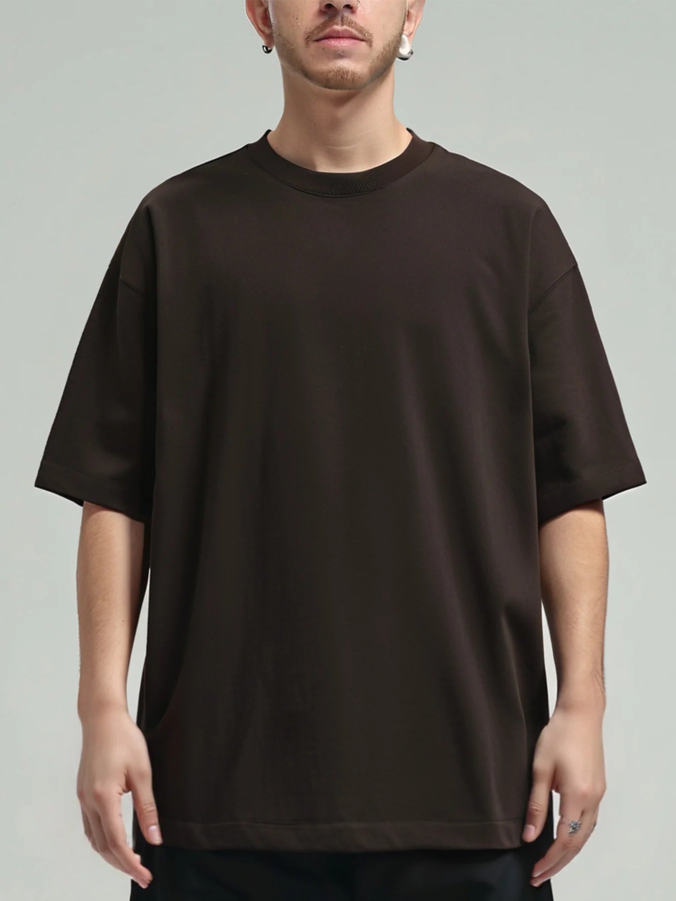 11.29oz 320Grams Heavy Cotton Weight Oversized Loose Men T-shirt Solid