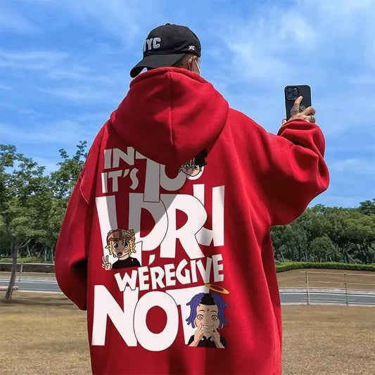 8XL Hoodie Pullover Loose Fit Hip Hop Trendy Singer Alphabet American