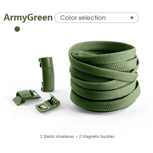 Magnetic Locking Shoelaces without ties Sneakers elastic laces