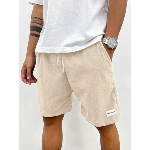 Summer Men Corduroy Sweatpants Casual Shorts Men's Beach Shorts