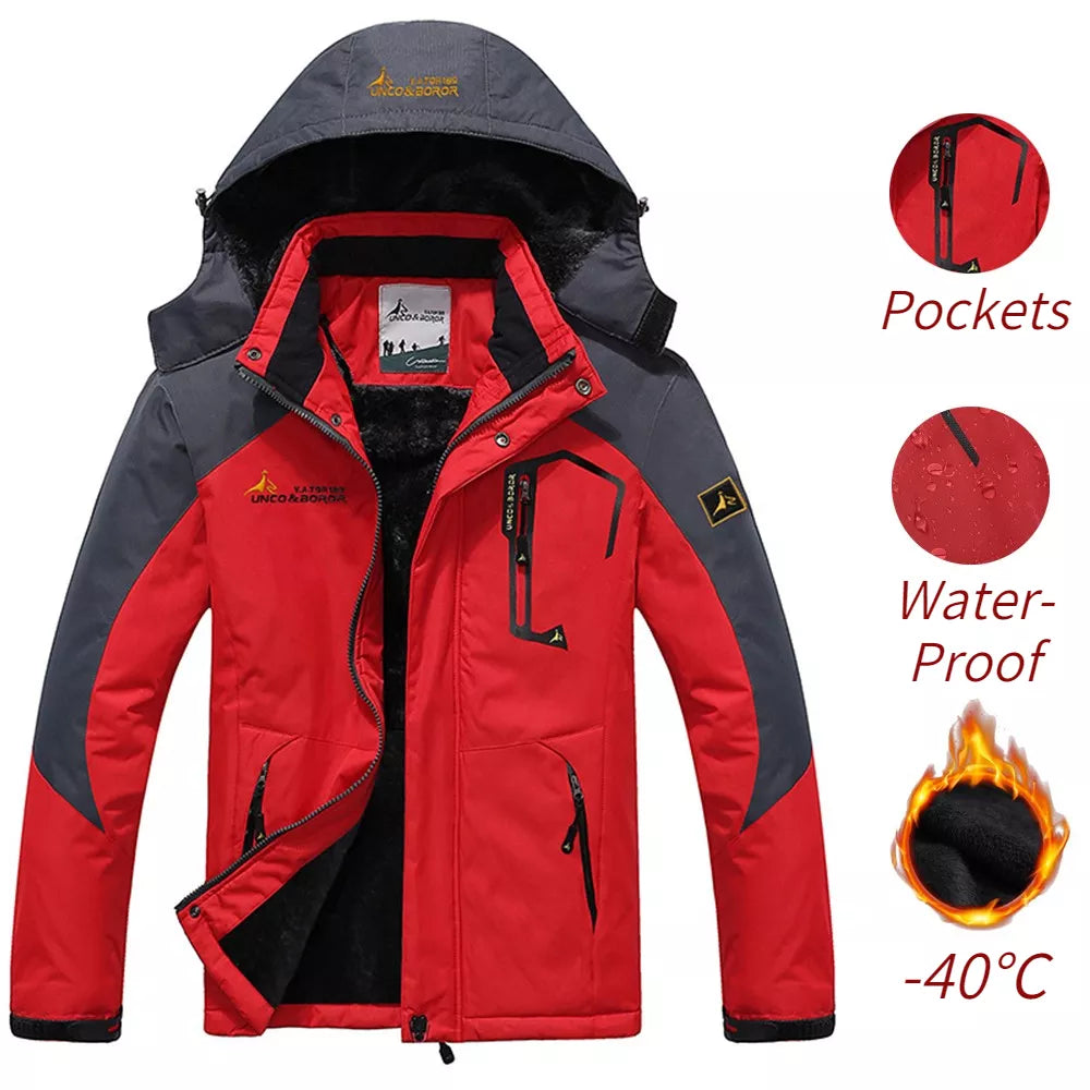 Winter Parka Men Windbreak Plus Thick Warm Windproof Fur Coats Male
