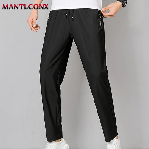 Breathable Men's Casual Pants Quick Dry Straight Elastic Waist Jogger