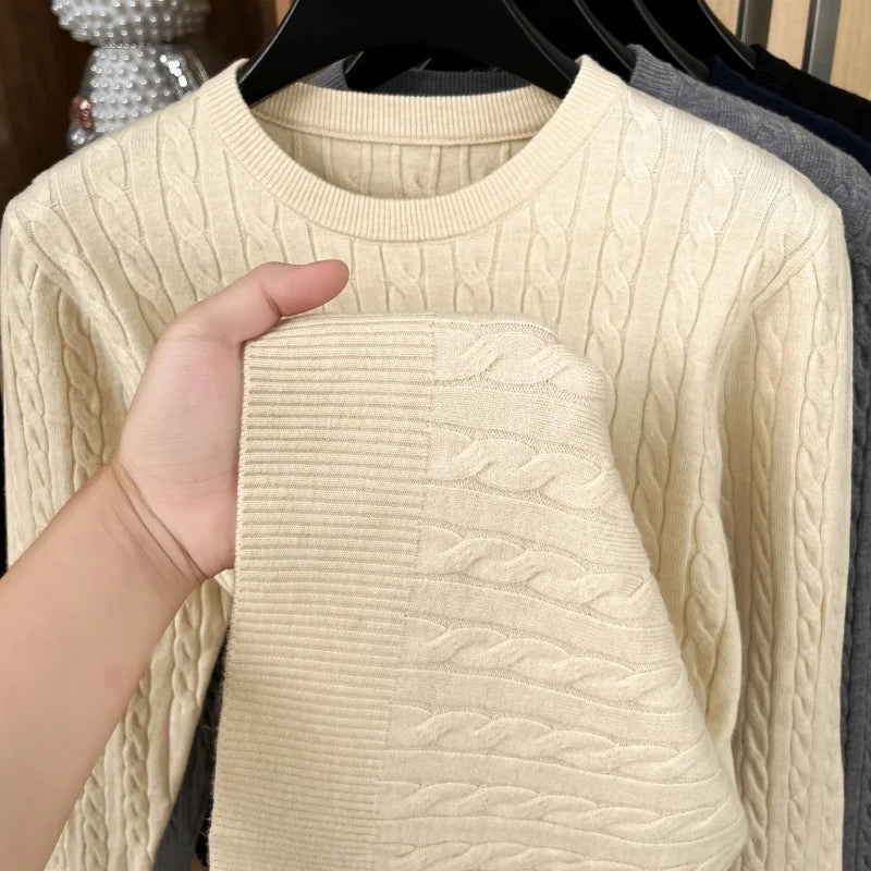 Hot High-End Luxury Man Long-Sleeved Knitwear Round Neck No Pilling No