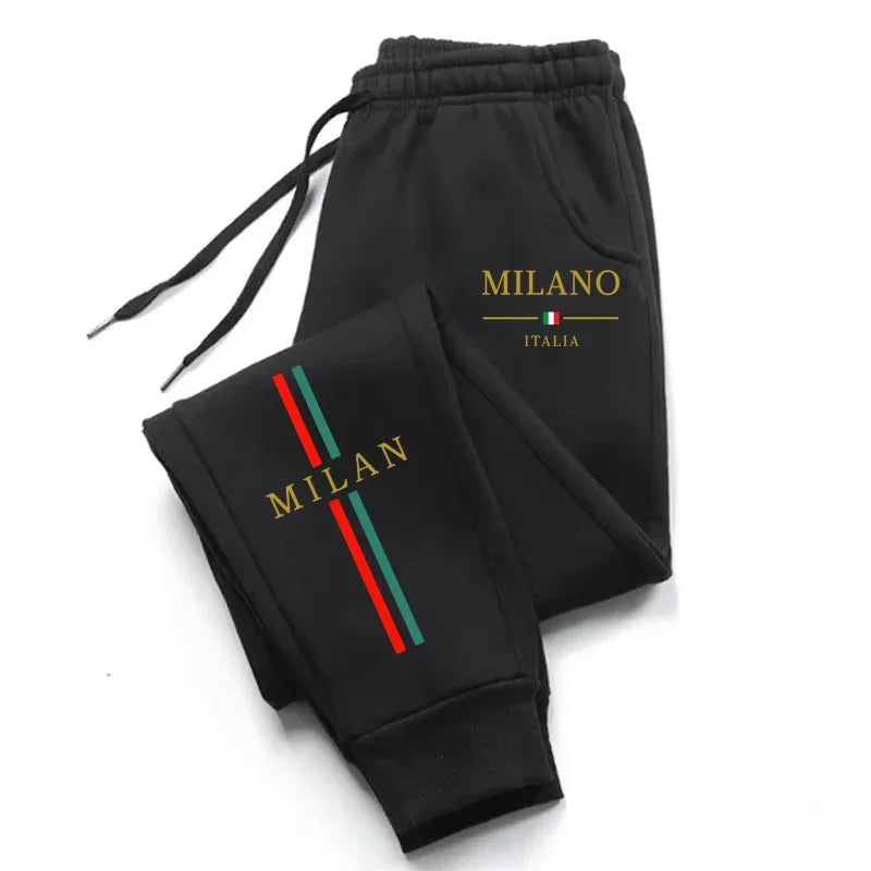 2025 Hot Sale Milan City Printed Jogger Pants Men Women Autumn Winter