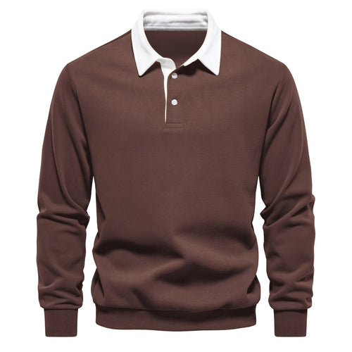 2023 New Autumn Fashion Design Polo Neck Sweatshirts for Men Casual