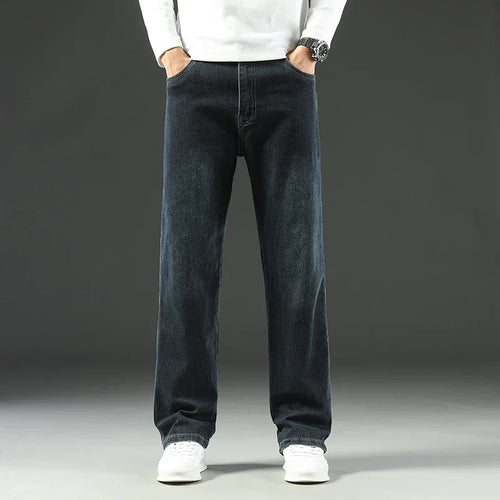 2025 New Spring and Autumn Men's Jeans, Loose, Comfortable, Straight,