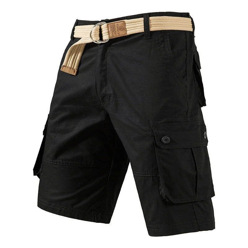 Cargo Knee Shorts Men Sports Casual Bermuda Shorts Plus Size Cotton