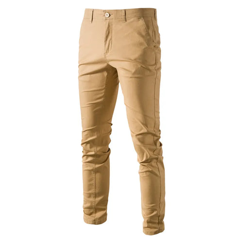 AIOPESON Casual Cotton Men Trousers Solid Color Slim Fit Men's Pants