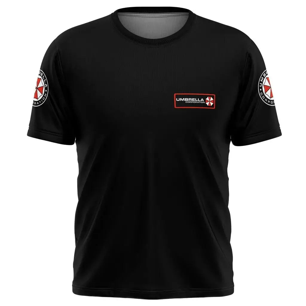 Resident Evil Umbrella Corporation T - Shirt - Black Iconic Logo &