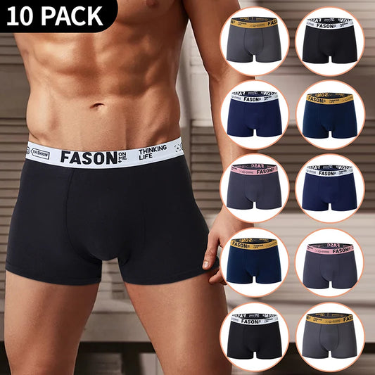 4/10 Pack Men's And Teenagers' Simple And Fashionable Boyshort Casual