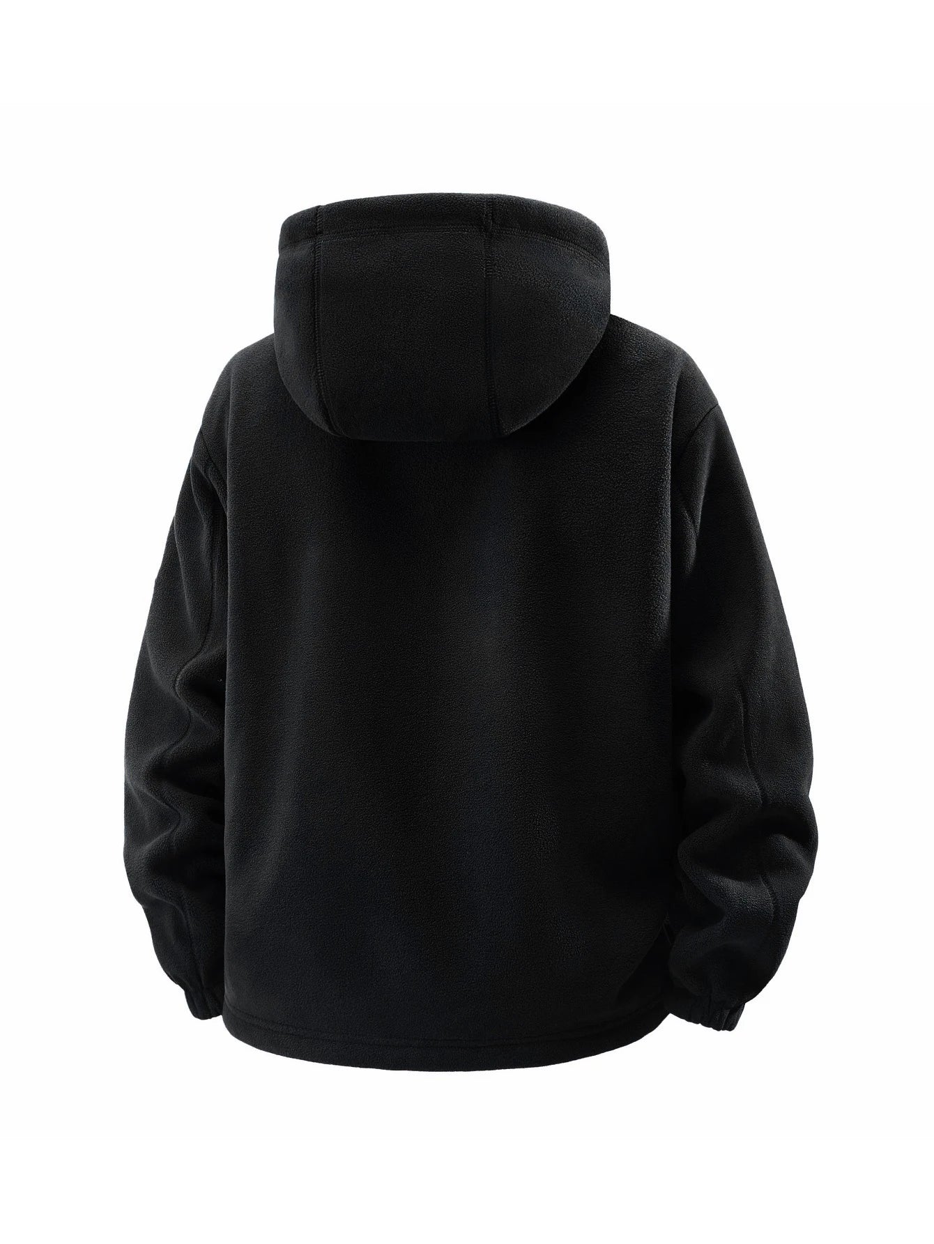 Men's Winter Fleece Hooded Jacket, Windproof and Warm, Suitable for